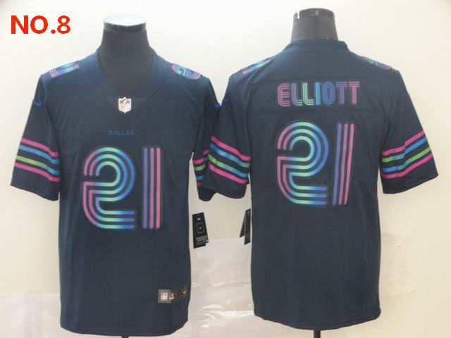 Men's Dallas Cowboys #21 Ezekiel Elliott Jerseys NO.8;